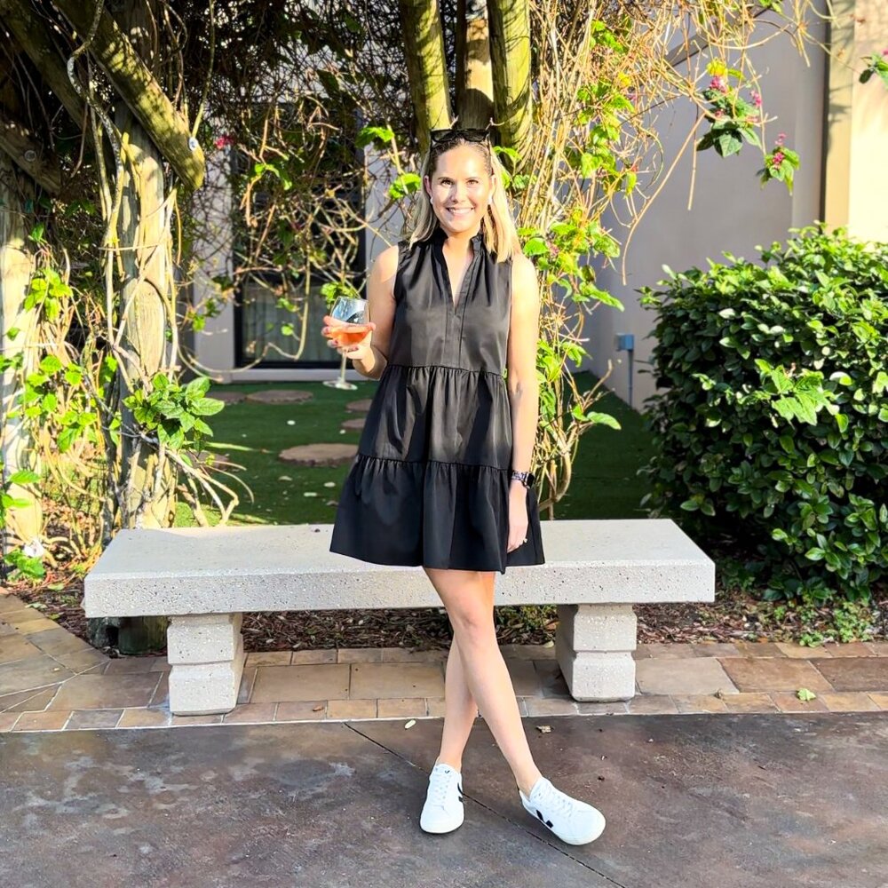 Black Amanda Uprichard Sleeveless Saffron Ruffle Mini Dress in Women’s Small